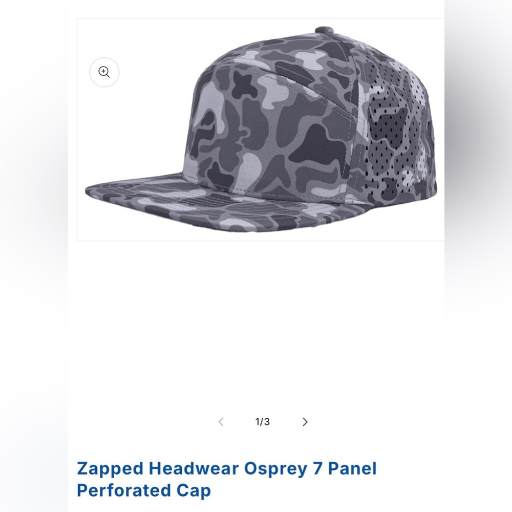 NWT OSPREY Gray Camo Five-Panel Snapback Hat - Picture 7 of 7